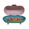 Capsule shape of metal kitchen bread colorful storage box with feet 